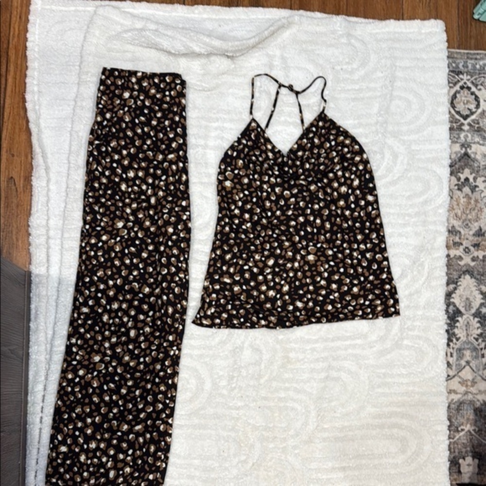 Women's Black and Brown Sleepwear Set - Picture 3 of 3